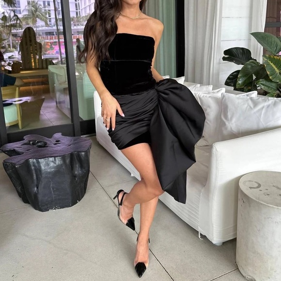 Ronny Kobo Collection Black Strapless Dress - Picture 14 of 16